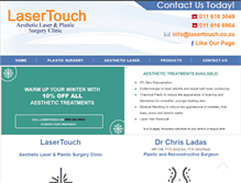 Tablet Screenshot of lasertouch.co.za